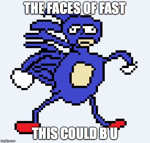 THE FACES OF FAST THIS COULD B U | image tagged in gotta go fast | made w/ Imgflip meme maker