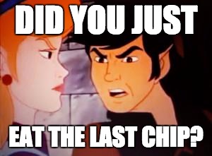 The Last Chip | DID YOU JUST EAT THE LAST CHIP? | image tagged in legend of zelda worst | made w/ Imgflip meme maker
