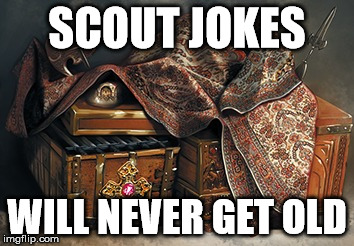 SCOUT JOKES WILL NEVER GET OLD | image tagged in controversial opinion contraband | made w/ Imgflip meme maker