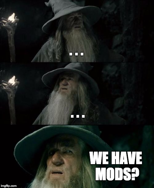 Confused Gandalf | . . . . . . WE HAVE MODS? | image tagged in memes,confused gandalf,AdviceAnimals | made w/ Imgflip meme maker