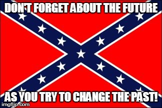 EMBRACE YOUR MISTAKES, IT'S THE ONLY PATH TO REAL CHANGE! | DON'T FORGET ABOUT THE FUTURE AS YOU TRY TO CHANGE THE PAST! | image tagged in confederate flag | made w/ Imgflip meme maker