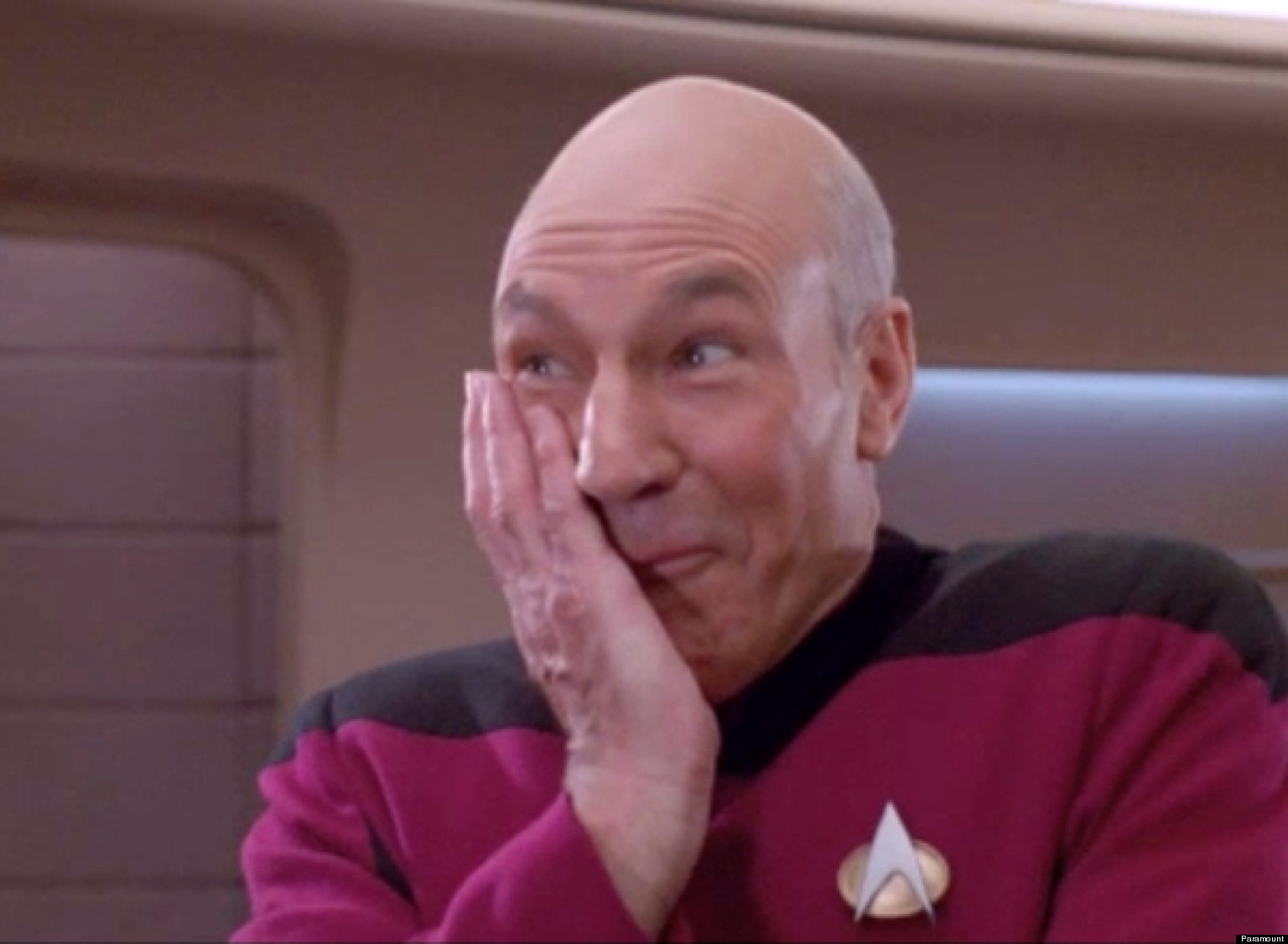 High Quality Naughty Picard Blank Meme Template