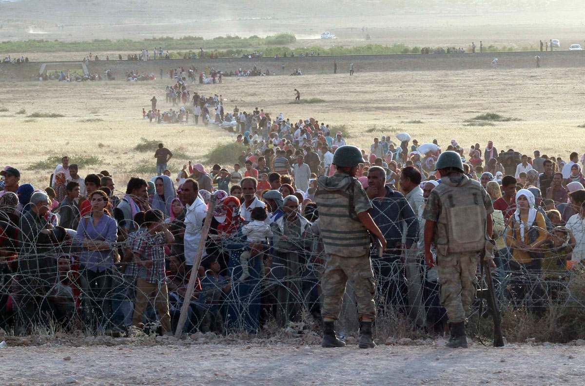 turkey syrian crisis refugees border Blank Meme Template