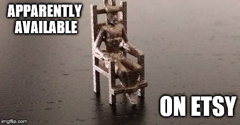 APPARENTLY AVAILABLE ON ETSY | image tagged in electric chair crucifix | made w/ Imgflip meme maker