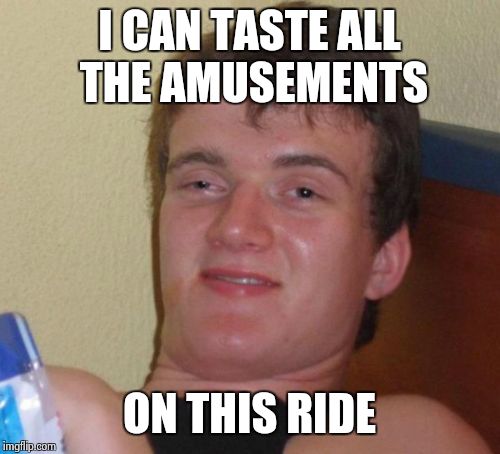 what does that even mean bruh?  | I CAN TASTE ALL THE AMUSEMENTS ON THIS RIDE | image tagged in memes,10 guy | made w/ Imgflip meme maker