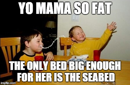 Yo Mamas So Fat | YO MAMA SO FAT THE ONLY BED BIG ENOUGH FOR HER IS THE SEABED | image tagged in memes,yo mamas so fat | made w/ Imgflip meme maker