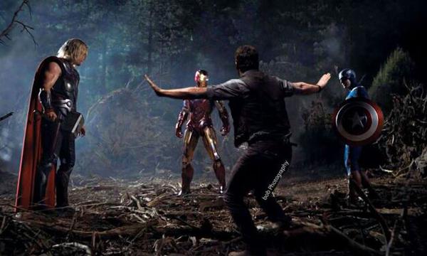 Chris Pratt and Avengers Blank Meme Template