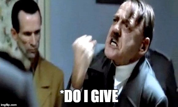 Hitler's Rant | *DO I GIVE | image tagged in hitler's rant | made w/ Imgflip meme maker