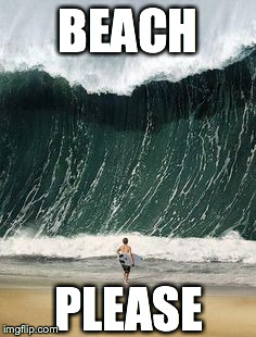 beach | BEACH PLEASE | image tagged in beach,puns | made w/ Imgflip meme maker