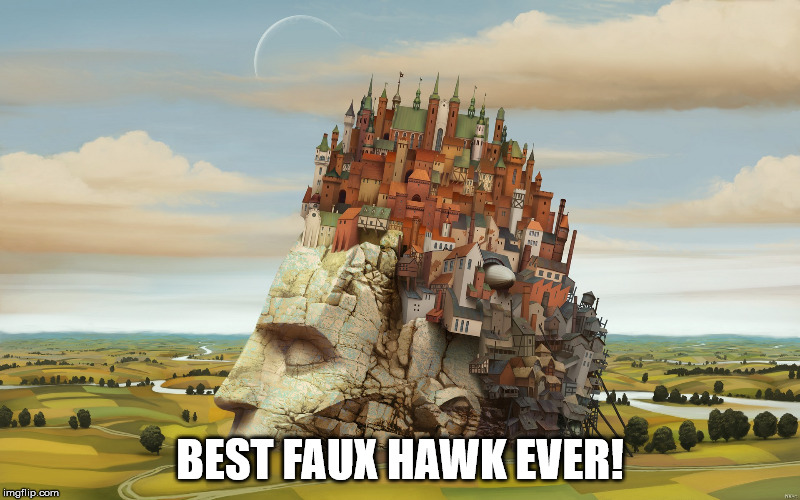 Best Faux Hawk Ever! | BEST FAUX HAWK EVER! | image tagged in memes | made w/ Imgflip meme maker