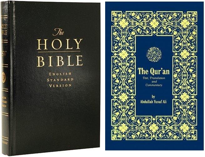 High Quality Bible vs. Quran Blank Meme Template