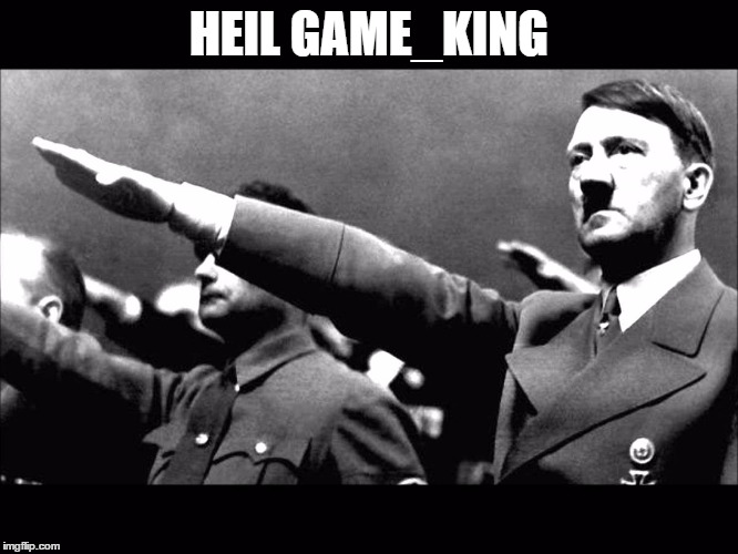Heil Hitler | HEIL GAME_KING | image tagged in heil hitler | made w/ Imgflip meme maker