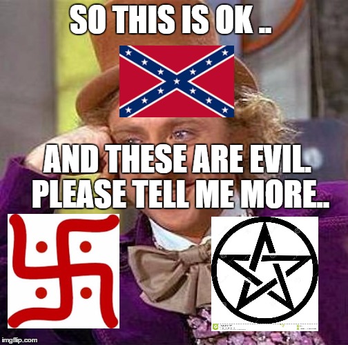 Creepy Condescending Wonka Meme | SO THIS IS OK .. AND THESE ARE EVIL. PLEASE TELL ME MORE.. | image tagged in memes,creepy condescending wonka | made w/ Imgflip meme maker