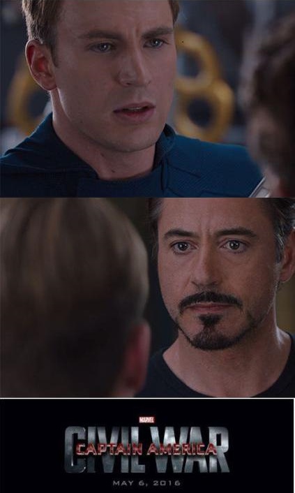 Captain America vs Tony Stark Blank Meme Template