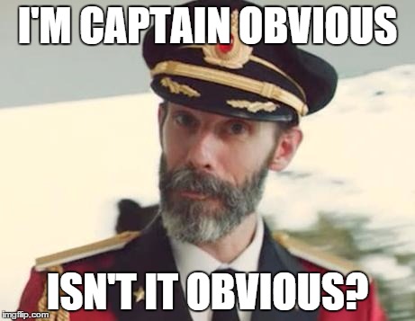 well at least it's obvious... | I'M CAPTAIN OBVIOUS ISN'T IT OBVIOUS? | image tagged in captain obvious,memes,funny memes,lolz,lol guy | made w/ Imgflip meme maker