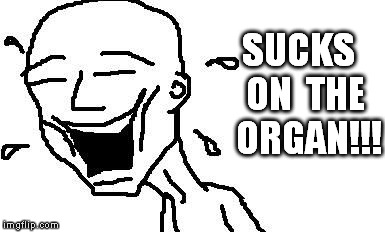 LMAO! | SUCKS  ON  THE  ORGAN!!! | image tagged in lmao | made w/ Imgflip meme maker