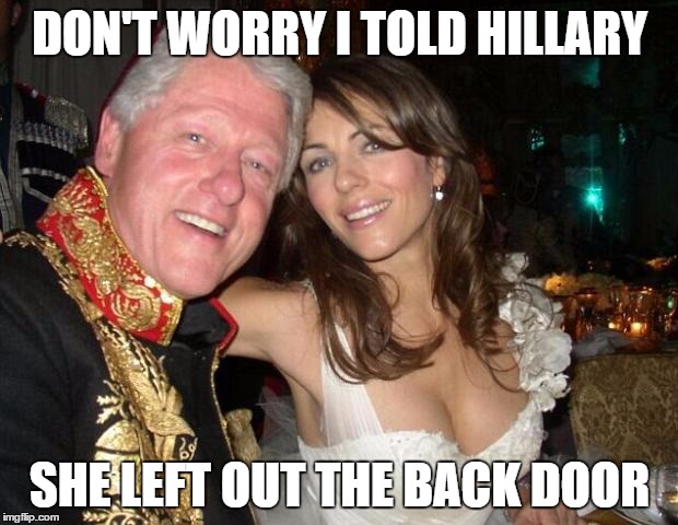 New intern | DON'T WORRY I TOLD HILLARY SHE LEFT OUT THE BACK DOOR | image tagged in new intern | made w/ Imgflip meme maker
