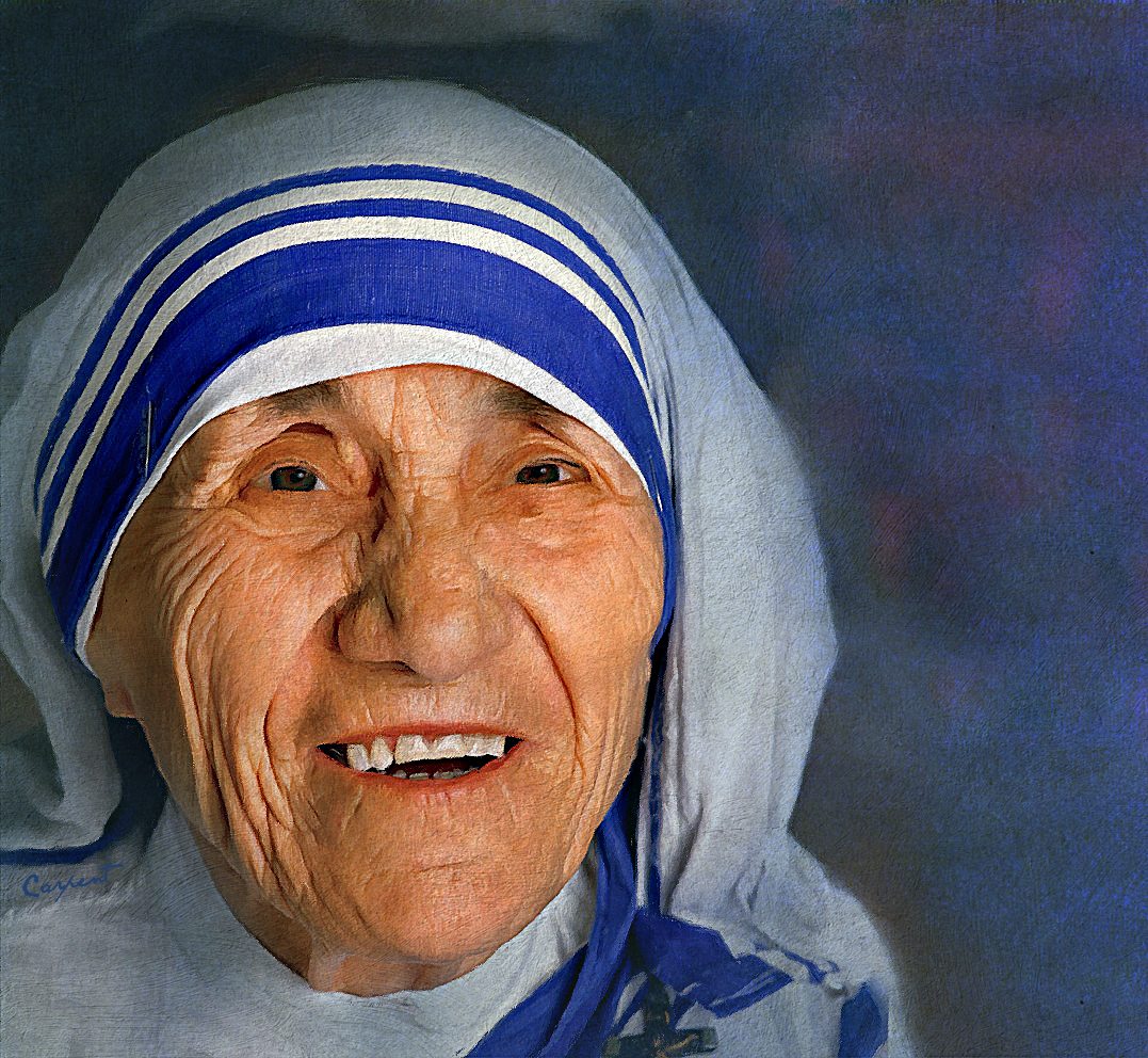 Mother Teresa smiling Blank Meme Template
