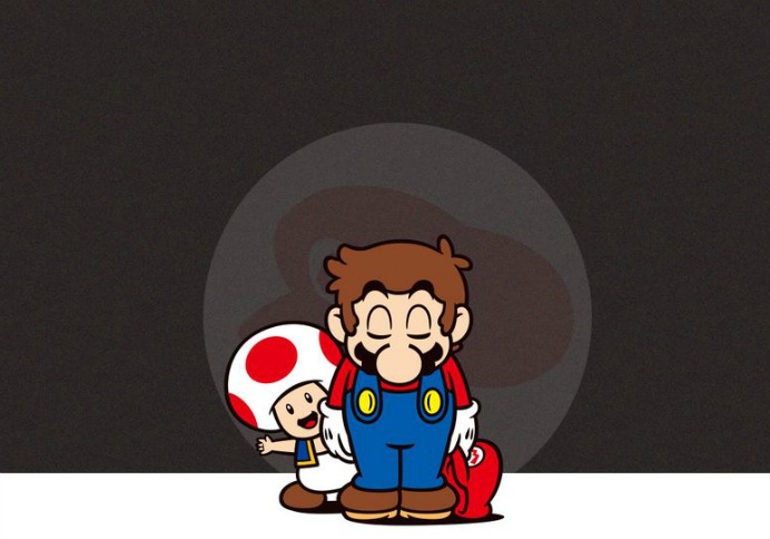 Mario Bowing Blank Meme Template