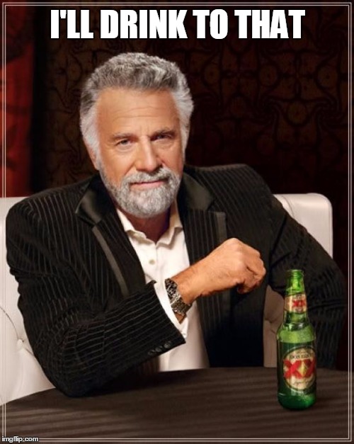 The Most Interesting Man In The World Meme | I'LL DRINK TO THAT | image tagged in memes,the most interesting man in the world | made w/ Imgflip meme maker