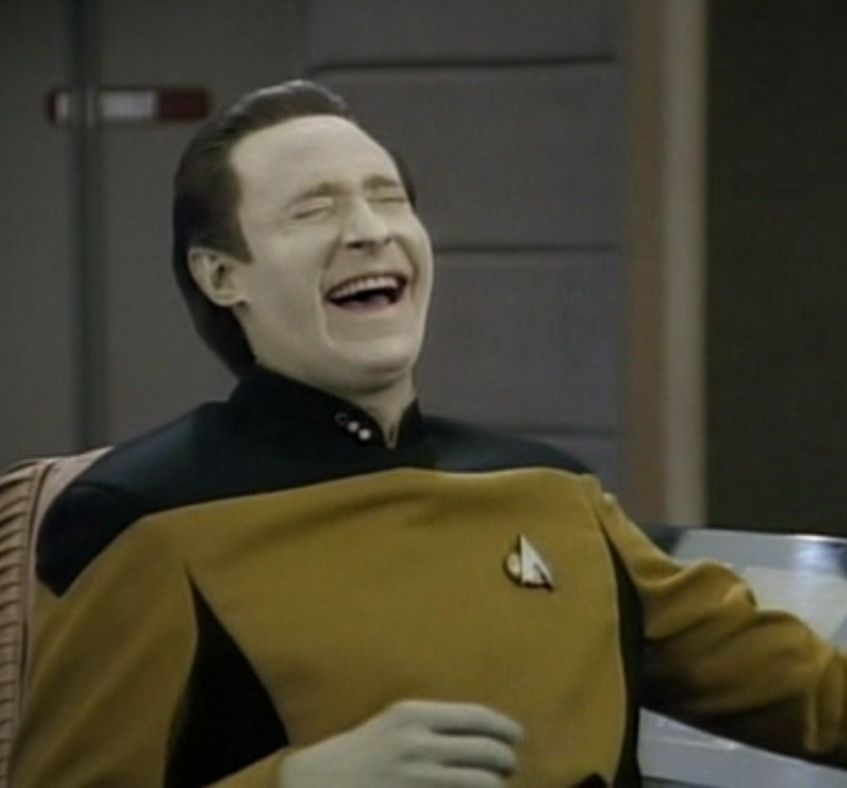 Data laughing Blank Meme Template