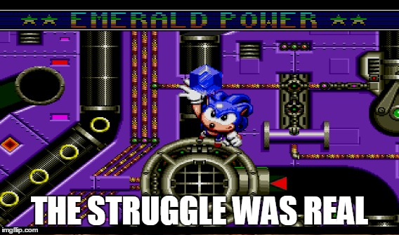 Sonic Spinball | THE STRUGGLE WAS REAL | image tagged in sonic the hedgehog,sonic spinball,sonic,video games,old school | made w/ Imgflip meme maker