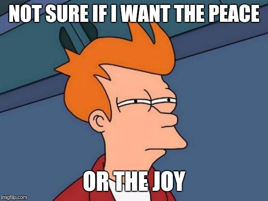 Or your mind | NOT SURE IF I WANT THE PEACE OR THE JOY | image tagged in memes,futurama fry,funny,bliss,muse,matt bellamy | made w/ Imgflip meme maker