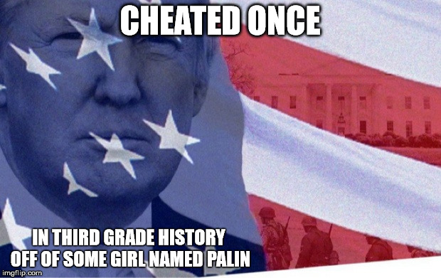 CHEATED ONCE IN THIRD GRADE HISTORY OFF OF SOME GIRL NAMED PALIN | image tagged in memes | made w/ Imgflip meme maker