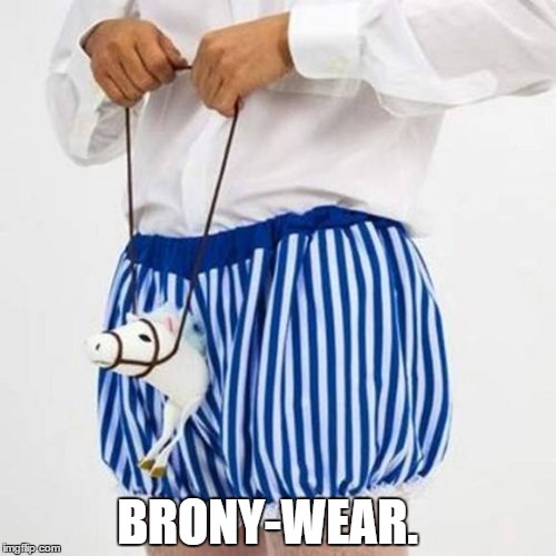 BRONY-WEAR. | image tagged in wtf,funny,brony | made w/ Imgflip meme maker