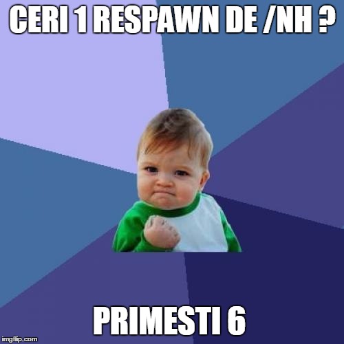 Success Kid Meme | CERI 1 RESPAWN DE /NH ? PRIMESTI 6 | image tagged in memes,success kid | made w/ Imgflip meme maker