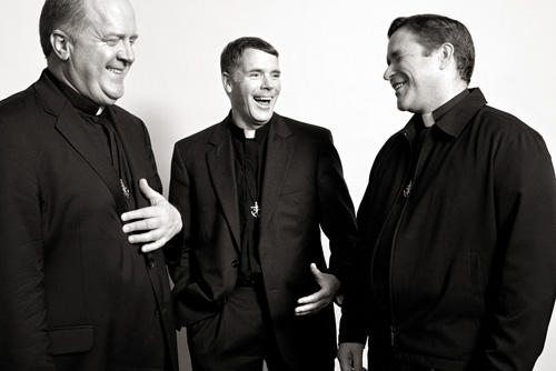 High Quality laughing priests Blank Meme Template