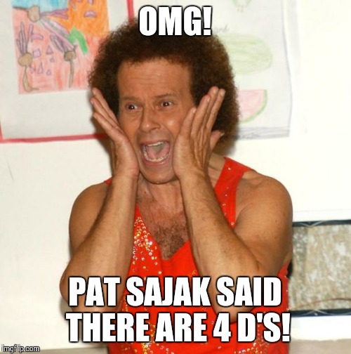 Richard Simmons watching Wheel of Fortune | OMG! PAT SAJAK SAID THERE ARE 4 D'S! | image tagged in richard simmons,wheel of fortune,gay,dick,the d | made w/ Imgflip meme maker