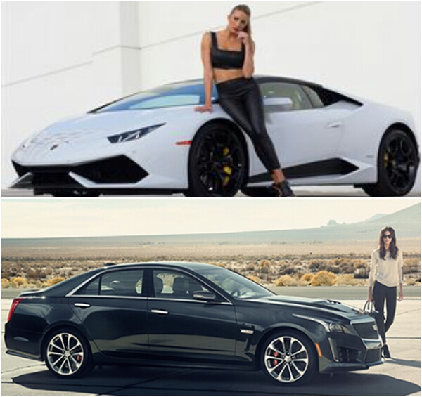 2015 Lamborghini Huracan and 2016 Cadillac CTS-V girls Blank Meme Template