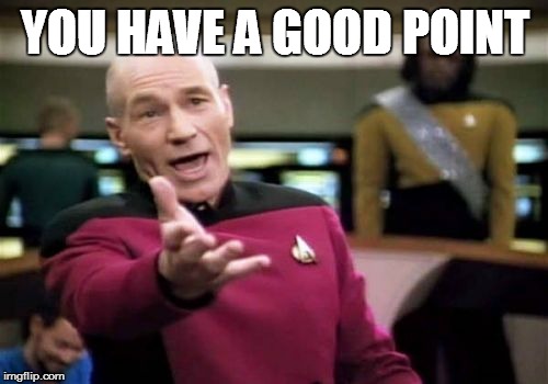 Picard Wtf Meme | YOU HAVE A GOOD POINT | image tagged in memes,picard wtf | made w/ Imgflip meme maker