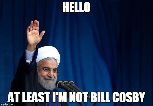 AYATOLLAH | HELLO AT LEAST I'M NOT BILL COSBY | image tagged in ayatollah | made w/ Imgflip meme maker