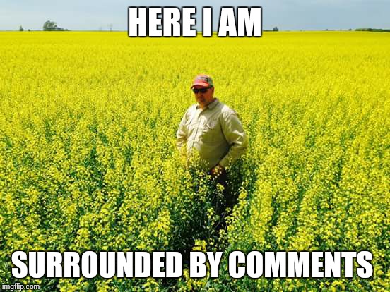 Surrounded! | HERE I AM SURROUNDED BY COMMENTS | image tagged in memes | made w/ Imgflip meme maker