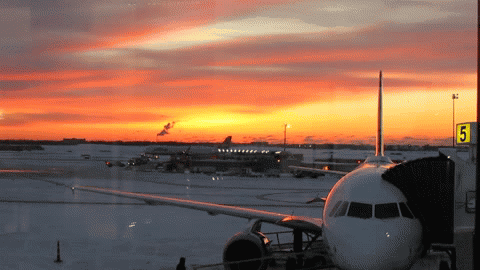 Airport Sunrise | image tagged in gifs | made w/ Imgflip video-to-gif maker