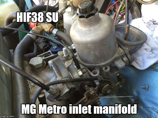HIF38 SU MG Metro inlet manifold | made w/ Imgflip meme maker