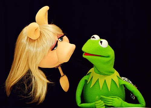 High Quality Ms Piggy and Kermit Blank Meme Template