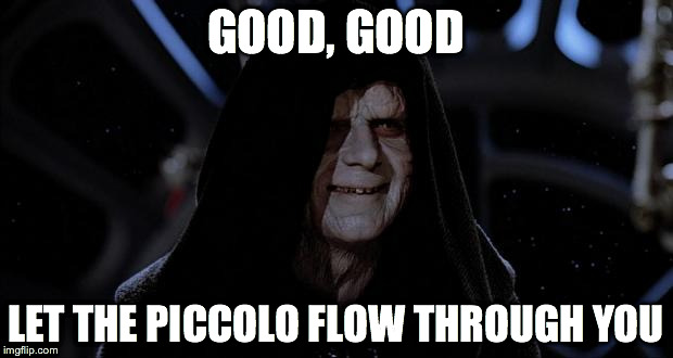 Let the hate flow through you | GOOD, GOOD LET THE PICCOLO FLOW THROUGH YOU | image tagged in let the hate flow through you | made w/ Imgflip meme maker