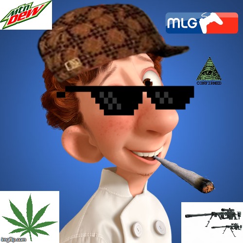 MLG Rat Movie | image tagged in ratatouille,linguini,rats,mlg,illuminati,weed | made w/ Imgflip meme maker