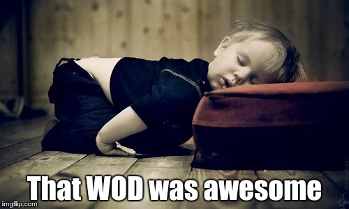 That WOD was awesome | image tagged in exhausted | made w/ Imgflip meme maker