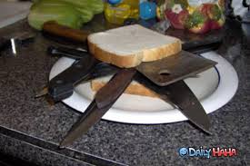 knife sandwich Blank Meme Template
