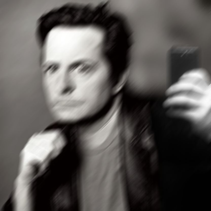 Michael J fox takes a selfie Blank Meme Template