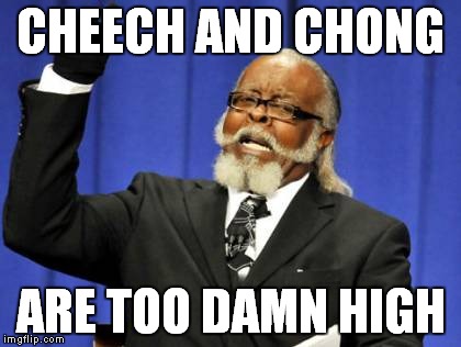 Too Damn High | CHEECH AND CHONG ARE TOO DAMN HIGH | image tagged in memes,too damn high | made w/ Imgflip meme maker