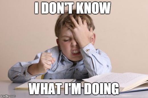 I DON'T KNOW WHAT I'M DOING | image tagged in student | made w/ Imgflip meme maker