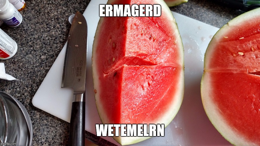 Watermelon | ERMAGERD WETEMELRN | image tagged in watermelon | made w/ Imgflip meme maker