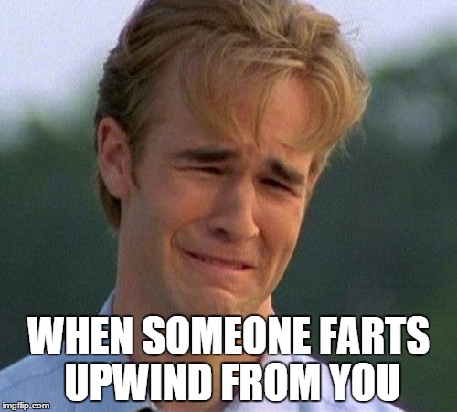 1990s First World Problems | WHEN SOMEONE FARTS UPWIND FROM YOU | image tagged in memes,1990s first world problems | made w/ Imgflip meme maker