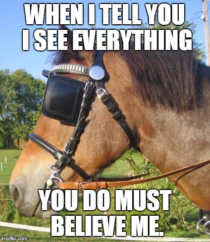 WHEN I TELL YOU I SEE EVERYTHING YOU DO MUST BELIEVE ME. | made w/ Imgflip meme maker
