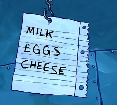 High Quality Floating Shopping List Blank Meme Template